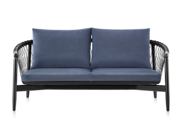 CROSSHATCH - 2 seater wooden and fabric sofa by Herman Miller - view 2